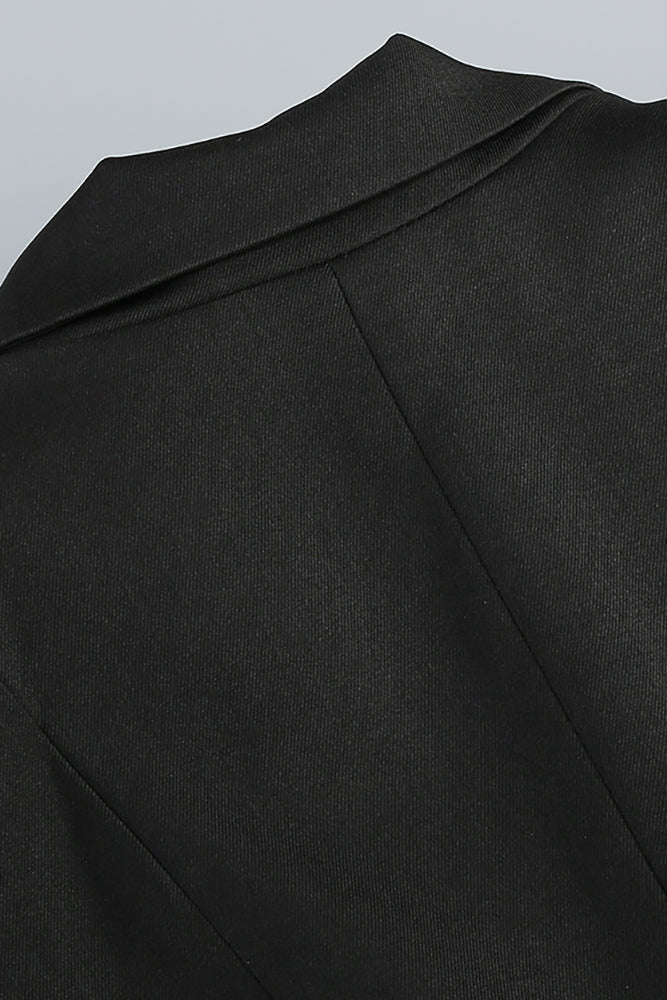 SLYQÉ Noir Lace-Up Blazer