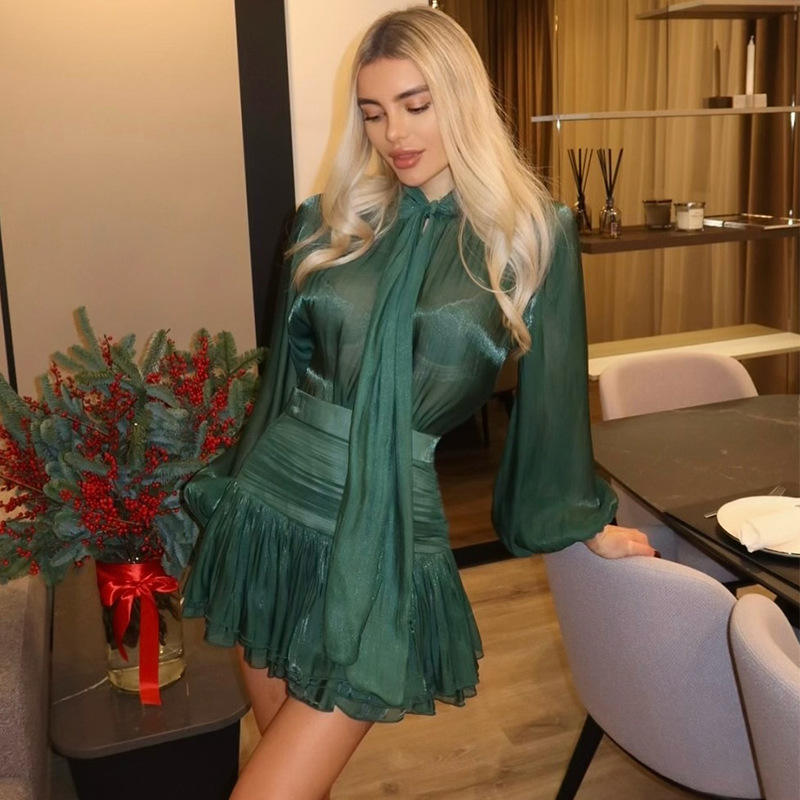 SLYQÉ Bow Lustra Dress