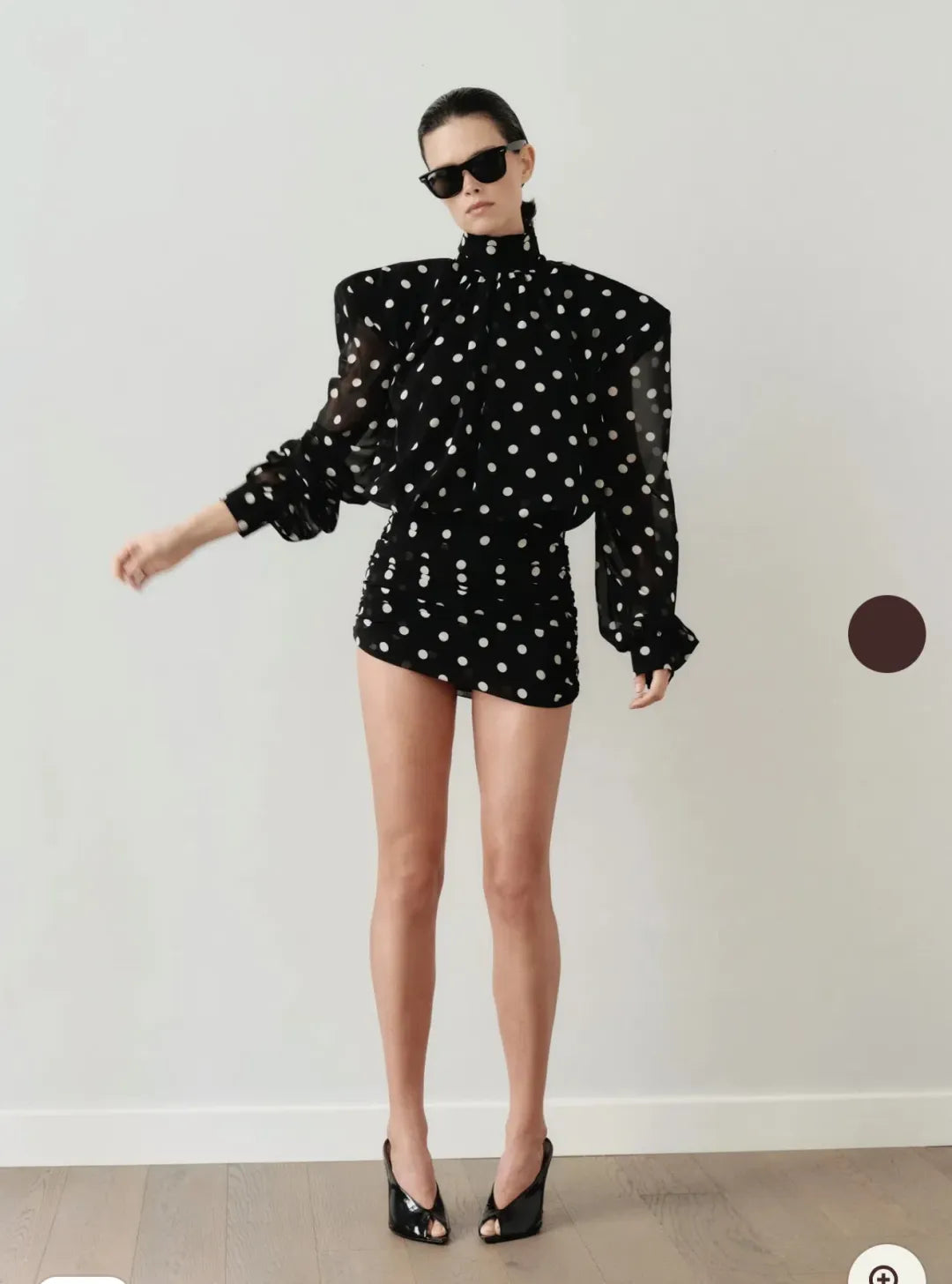 SLYQÉ Power Move Polka Dress