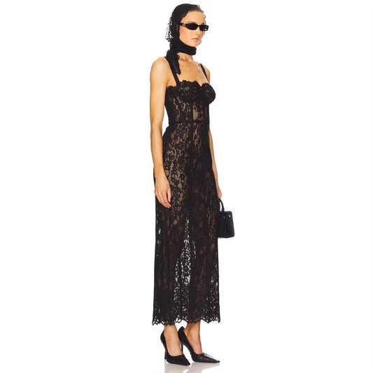 SLYQÉ After Dark Lace Corset Dress