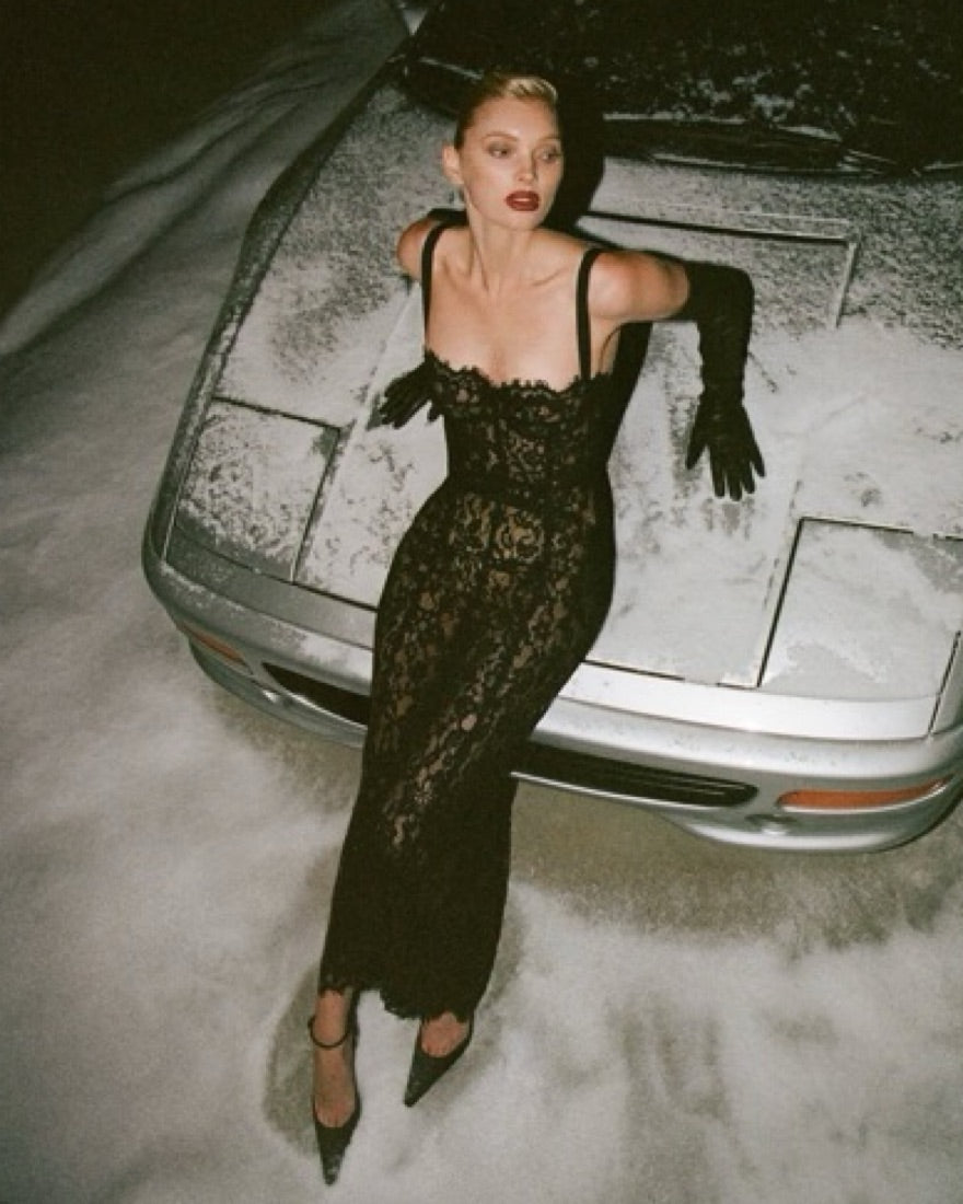 SLYQÉ After Dark Lace Corset Dress