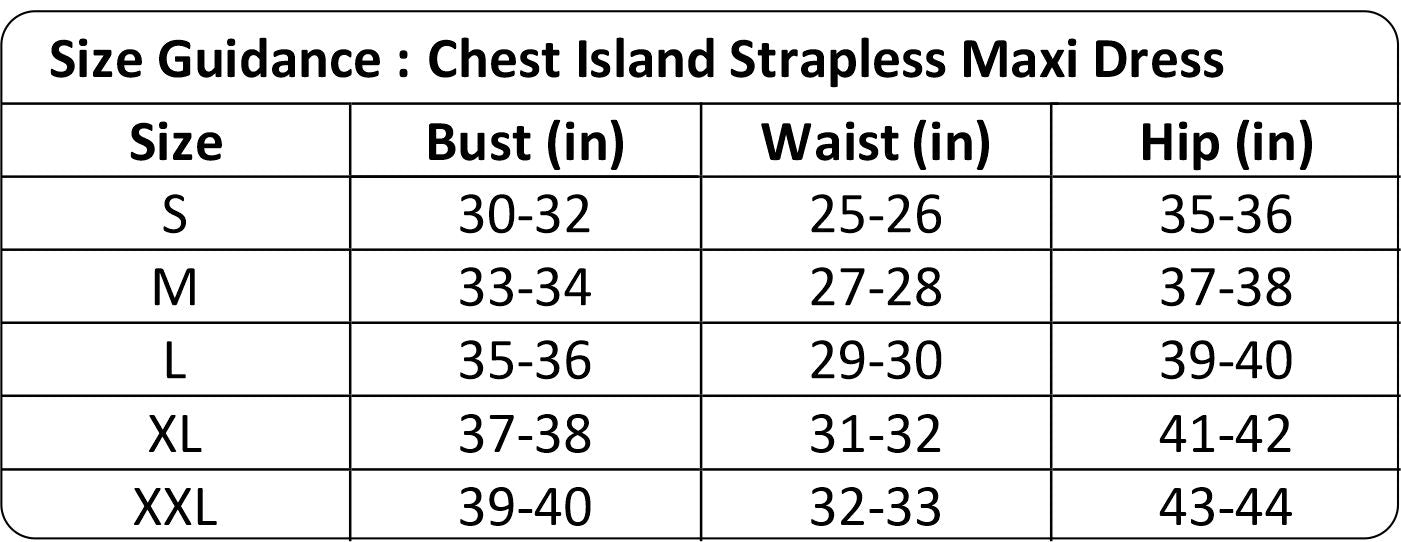 SLYQÉ Chest Island Strapless Maxi Dress