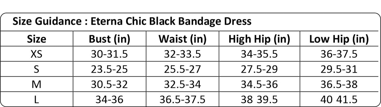 SLYQÉ Eterna Chic Black Bandage Dress
