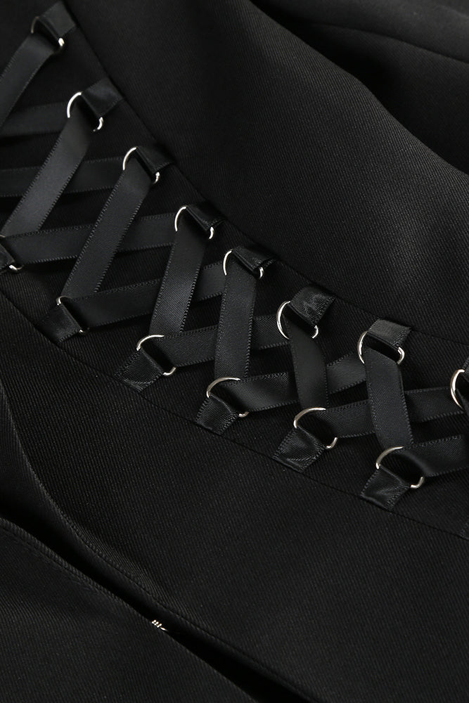 SLYQÉ Noir Lace-Up Blazer