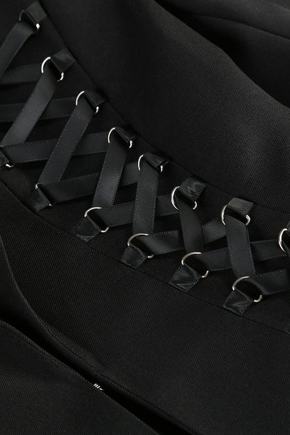 SLYQÉ Noir Lace-Up Blazer