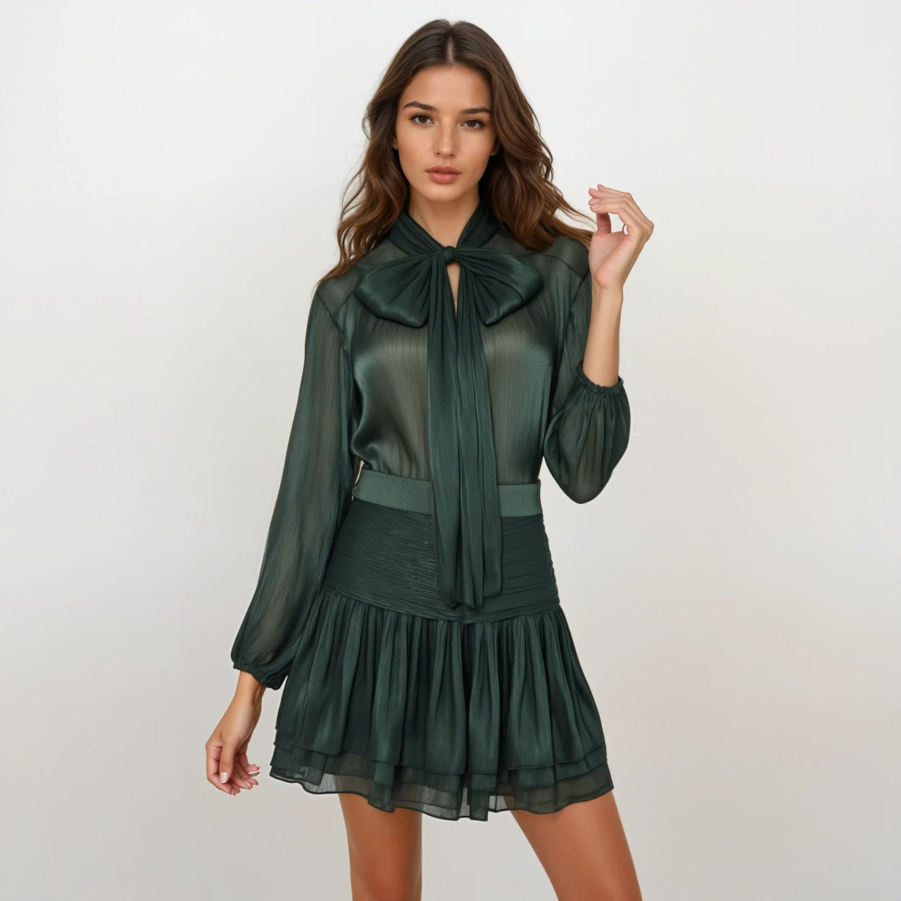 SLYQÉ Bow Lustra Dress