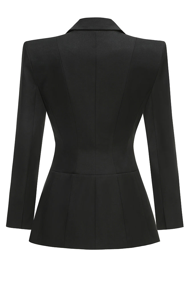SLYQÉ Noir Lace-Up Blazer
