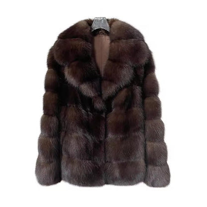 SLYQÉ Mocha Luxe Faux Fur Jacket