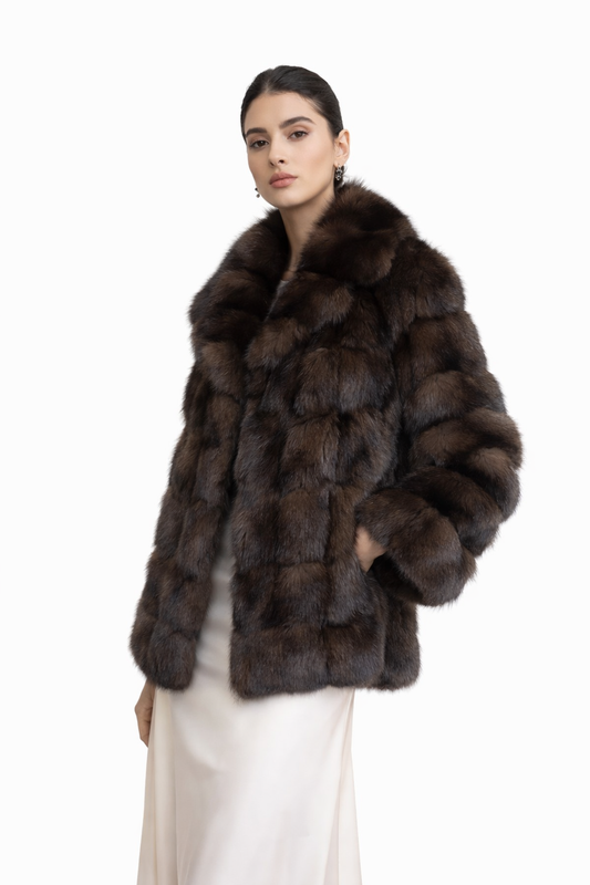 SLYQÉ Mocha Luxe Faux Fur Jacket