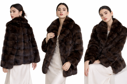 SLYQÉ Mocha Luxe Faux Fur Jacket