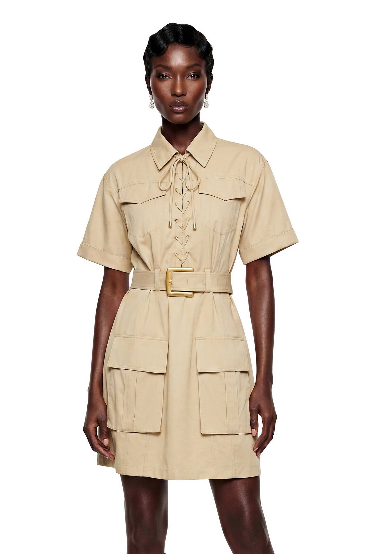 SLYQÉ Dune Belted Mini