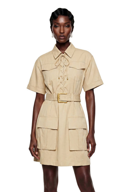 SLYQÉ Dune Belted Mini