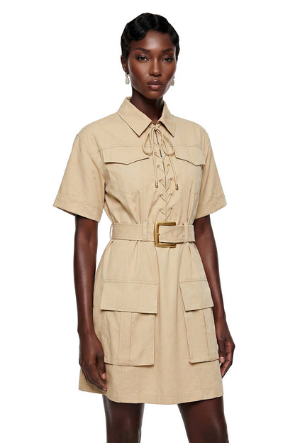 SLYQÉ Dune Belted Mini