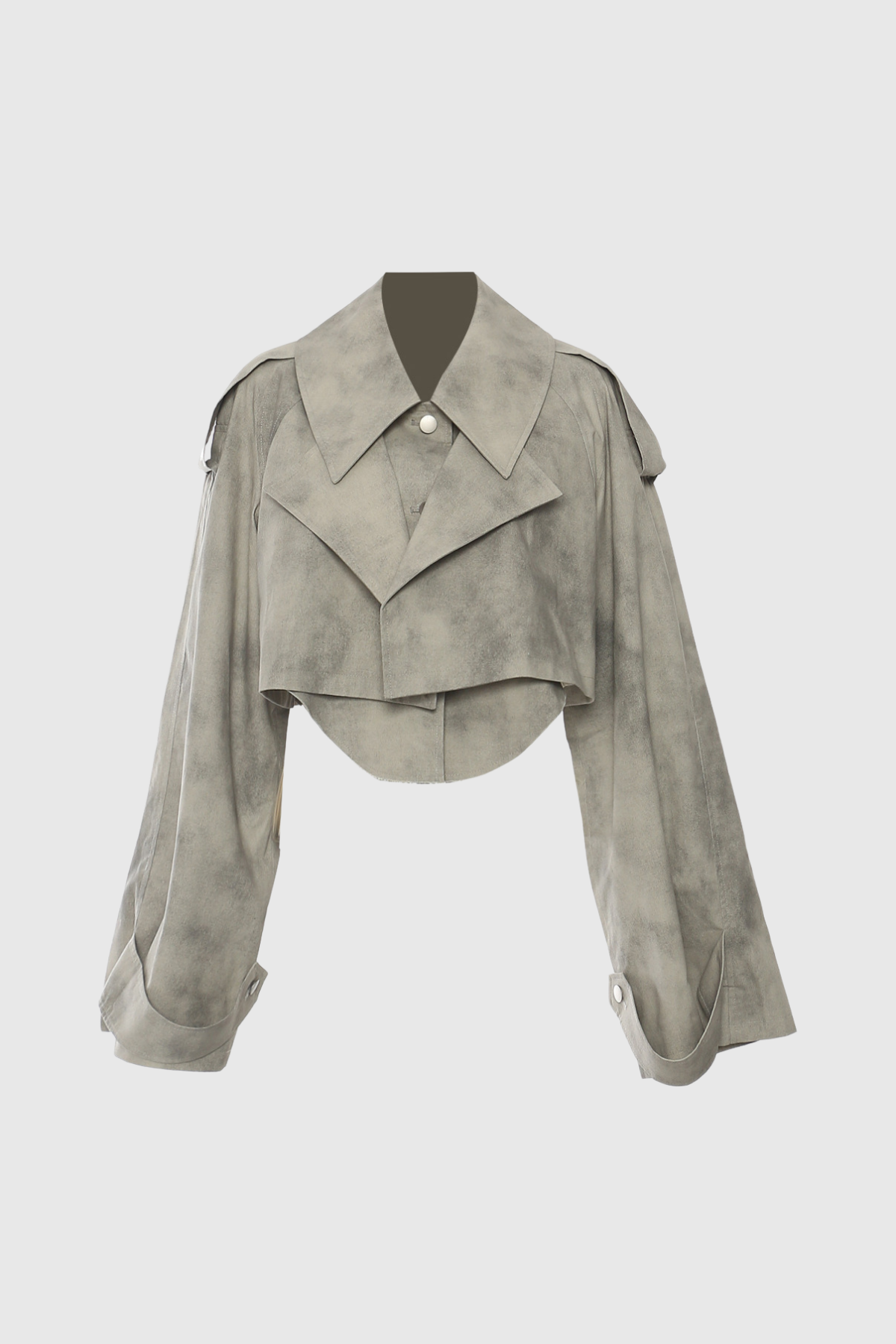 SLYQÉ Stone Luxe Cropped Trench Co-ord