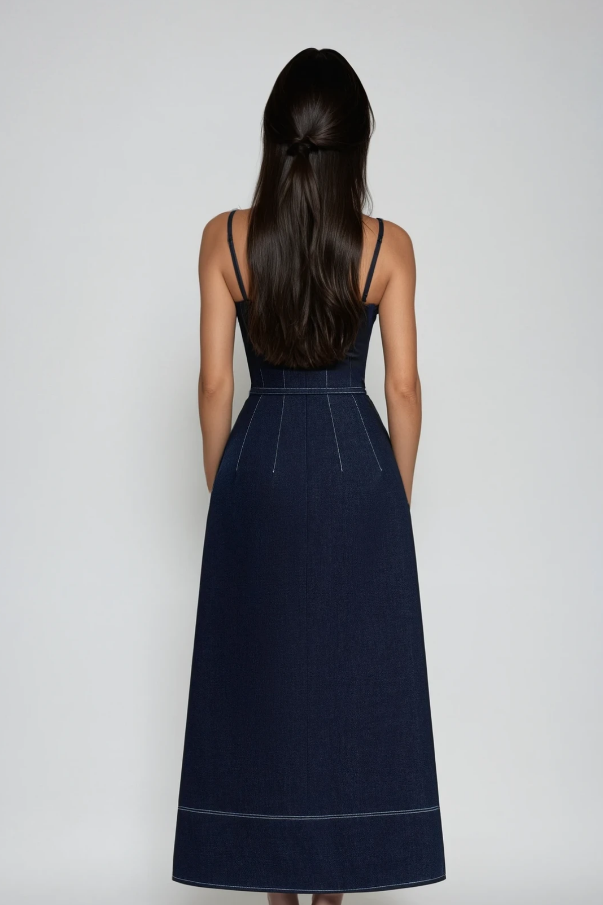 SLYQÉ Eloise Denim Midi Dress