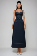 SLYQÉ Eloise Denim Midi Dress