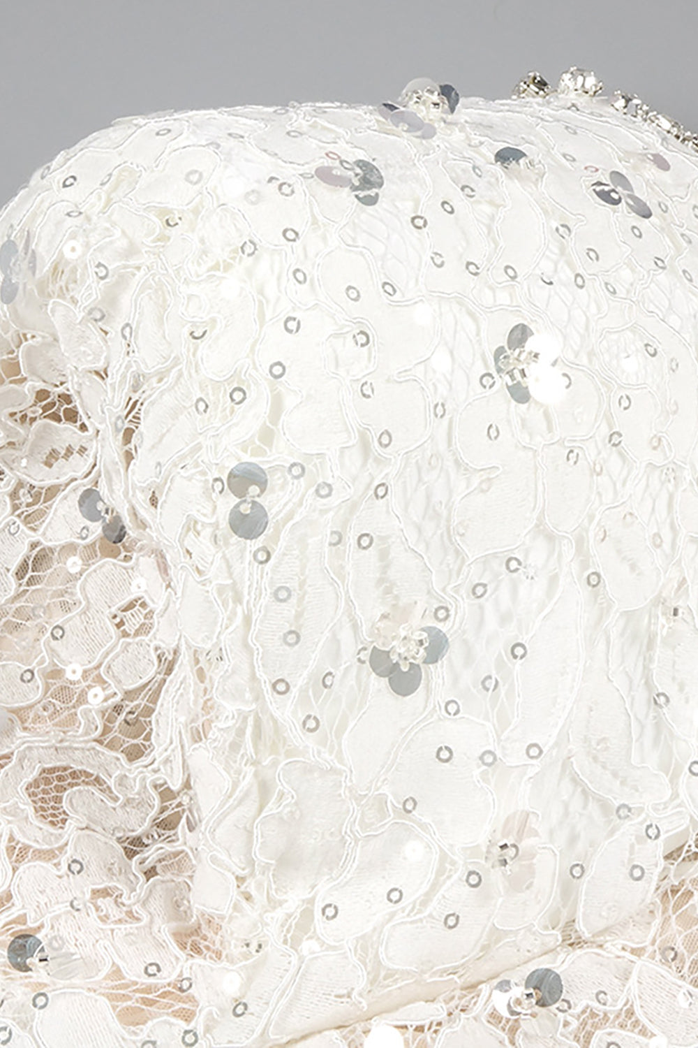 SLYQÉ Embellished Lace Draped Mini Dress