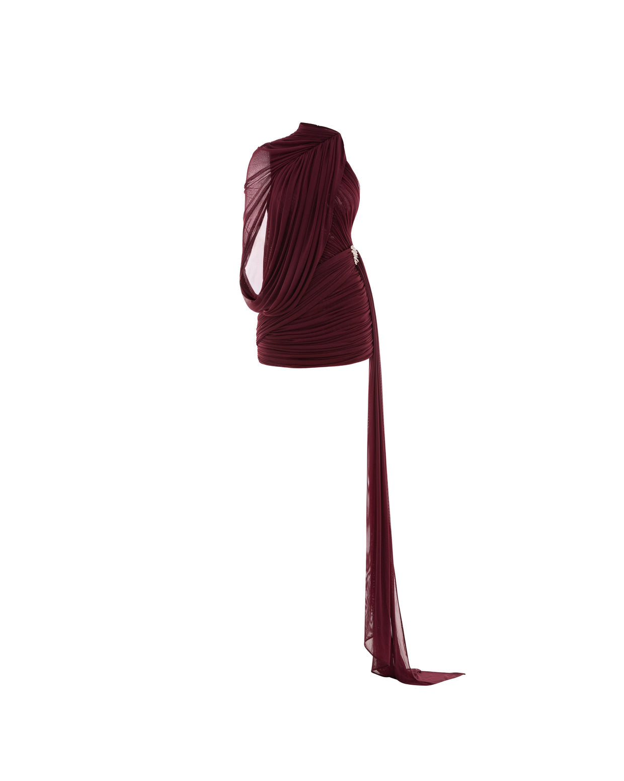 SLYQÉ Ruby Veil Statement Mini Dress