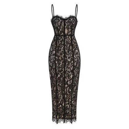 SLYQÉ After Dark Lace Corset Dress