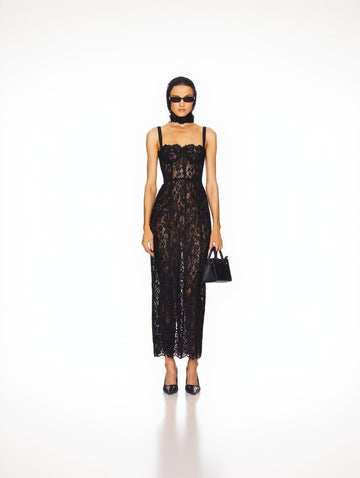 SLYQÉ After Dark Lace Corset Dress
