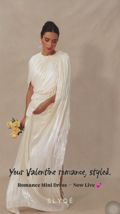 SLYQÉ Ivory Romance Mini Dress